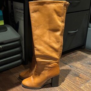 Steve Madden Luggage Brown Leather Knee-High Boots